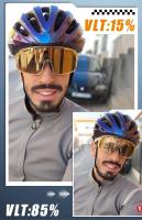 Scvcn-Photochromic Cycling Sunglasses for Man Blue Outdoor Sports Bike Glasses MTB Fishing Glasses Bicycle Goggles UV400 2lens - details 18