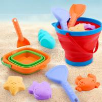 Verano al aire libre playa juego de agua arena se puede plegar cubo de playa playa niños juguetes arena pala de excavación conjunto - details 4