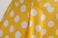 Hepburn, corte elegante, temperamento, puntos ondulados, falda de cola grande, estilo retro - details 14