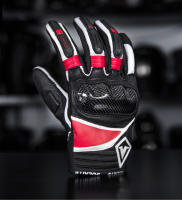 Guantes de Motocicleta de Cuero Real y Fibra de Carbono con Pantalla Táctil - details 1