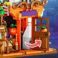Halloween Creative Building Blocks Game, Halloween Hut, Ghost House, Pumpkin House, Decorative Brick Set, Toys, Birthday Party G - details 16