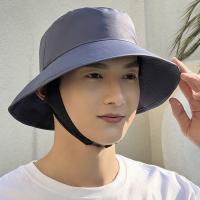 Sombrero de cubo para acampar a la moda Simple, Color sólido, a prueba de viento, sombrero de playa para exteriores, protección UV, gorra con protección solar transpirable para senderismo - details 4