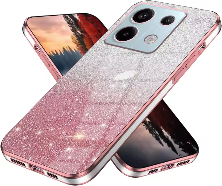 Funda de Silicona Transparente con Purpurina para Xiaomi Redmi Note 13 Pro, 5G, no 4G - 1