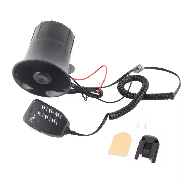 Bocina fuerte para coche, sirena de alarma de advertencia de emergencia, Universal, 12V, 50W, 120dB, 6 sonidos - 1