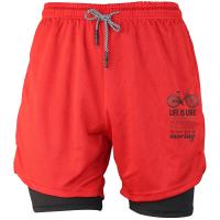 Pantalones cortos de entrenamiento para hombre 2 en 1 de doble capa de secado rápido para correr, Fitness, ropa activa atlética, estilo de patrón de camuflaje - details 6