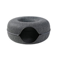 Cama Suave para Mascotas Premium de Algodón Cueva Semi-Abierta para Gatos Interiores No deforma - details 0