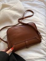 Bolsa Cuadrada con Tapa de Vintage Inspiração Ligera, Cierre Magnético, Forro de Poliéster, Perfecta para Oficina, Universidad, Trabajo, Commute, Viajes y Salidas Bolso de Mano Duradero, Marrón - details 3