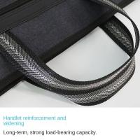Bolsa de archivos A4 impermeable, gran capacidad, múltiples compartimentos, bolsa de almacenamiento de documentos, Simple con asa, maletín de lona para hombres y mujeres - details 11