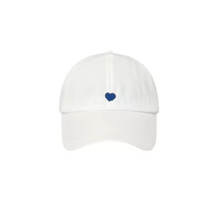 Gorra de béisbol con corazón de amor bordado, estilo académico, cola de caballo de algodón, sombrero de copa medio vacío, gorra con visera, gorra para el sol, sombrero para el sol con protección solar para hombres - 1