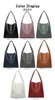 Bolso de hombro de lujo para mujer, bandolera sencilla de Color puro, bolso de compras de gran capacidad - details 14