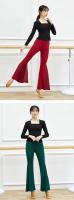 Tre de danza del vientre para adultos latinos de otoño para mujer, pantalones de práctica de camping de pierna ancha de gasa de retales, esenciales para bailarines - details 2