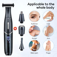 Eliminador de vello eléctrico para zonas íntimas, afeitadora de precisión para Bikini, piernas, axila, afeitadora de barba facial, afeitadora de pelo, recortadora de pelo de nariz - details 7