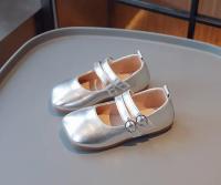 Zapatos de cuero para niños, calzado informal de Color sólido dorado y plateado, a la moda, para primavera y otoño - details 8