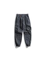 Pantalones Cargo de Moda para Hombres 2024 Estilo Callejero Suelto con Cordón Material de Algodón - details 3