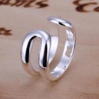 -Anillo de Plata de Ley 925 para mujer, joyería de dos líneas, elegante, Retro, regalo de fiesta - details 5