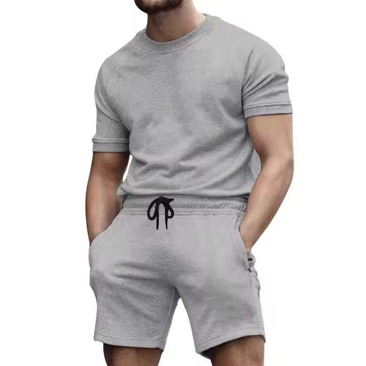 Camiseta de Manga Corta para Hombres en Verano Estilo Deportivo de Moda de Cinco Puntos - 1