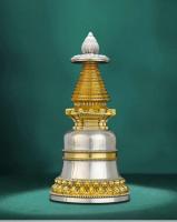 Decoraciones de reliquias budistas estilo Xizang, cobre puro, Gadang, artículos de budismo tántrico tibetano, pagoda Bodhi - details 10