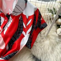 Vestidos largos elegantes para mujer, solapa, cuello en V, manga corta, cintura alta, oficina, Maxi Verde S - details 16