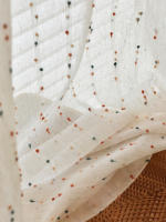 Cortinas De Lino Con Puntos Arco Iris Para Habitación Infantil Estilo Francés Retro Japonés Poliéster Gauze Doble Capa Translúcida Decorativas - details 5