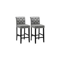 Mesa de Bar y 2 Taburetes Muebles de Bistro de Comedor para Salón Estructura de Metal, MDF 120x40x100cm Negro - details 13