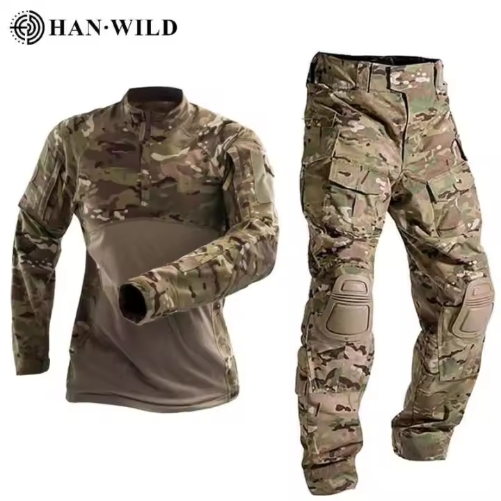 Traje táctico Hanye/camisa de camuflaje+pantalones tácticos/traje de montañismo - 1