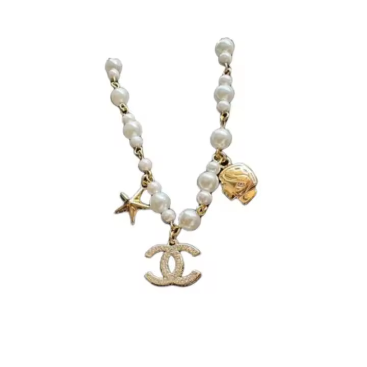 Cometa СΗΑΝΕL ™   СОСО Collar Miss Oro rosa de 18 quilates Diamantes / Perlas cultivadas - 1