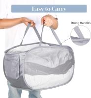 Cesto de ropa rectangular, moderno, plegable y resistente, ideal para el dormitorio, el baño, la habitación de los niños o para viajar (pack de 2) - details 7
