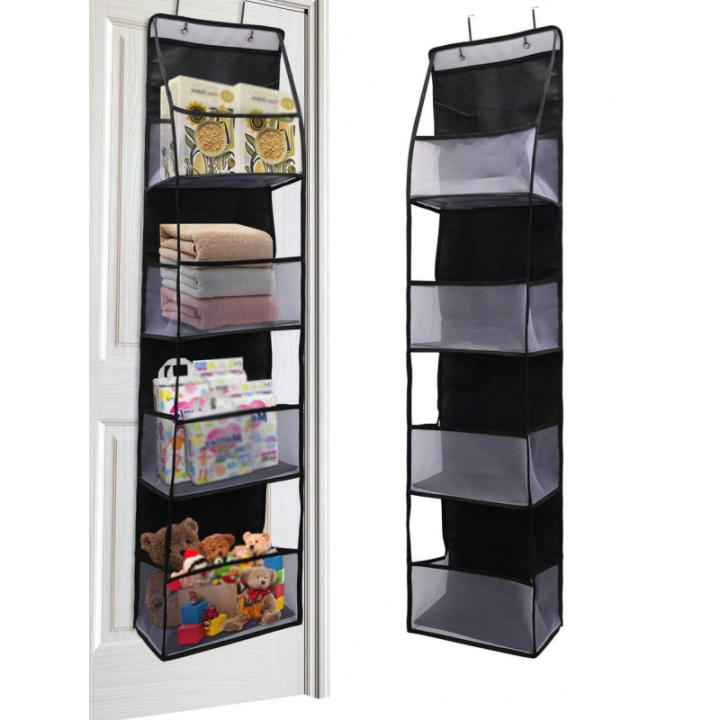 Organizador colgante de 4 capas Gran capacidad para cosméticos con bolsillos transparentes