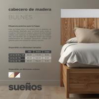 Cabecera de cama de madera para pared. Cabecera de Tablas, Superior Horizontal Blanca. Estilo Vintage, para Camas de 150 cm - details 4