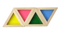 Juguete de madera Montessori para niños, juego de bloques acrílicos apilables de arcoíris, aprendizaje colorido - details 11