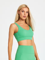 SHINBENE-Sujetador deportivo con tirantes para mujer, sostén deportivo con escote en V, espalda cruzada, acolchado, entrenamiento, Yoga - details 16
