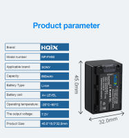 HQIX para Sony HDR-XR100E XR200E XR500E XR520E CX12E CX7E CX100E CX500E CX520E HC3 HC7 HC9E Cámara NP-FH50 cargador de batería - details 4