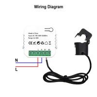 Medidor de energía con WiFi, Monitor de energía con abrazadera de transformador de corriente, KWh, 110V, 230V, 80A, Tuya Smart Life - details 2
