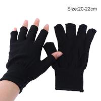 Protección solar para ciclismo al aire libre, guantes de nailon de Color sólido para hombre, guantes antideslizantes con dos dedos para pantalla táctil - details 9