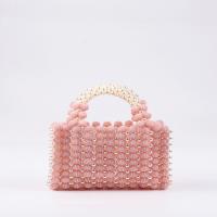 Vestido de cena de perlas bolso tejido a mano diseño de nicho bolso cuadrado con cuentas - details 2