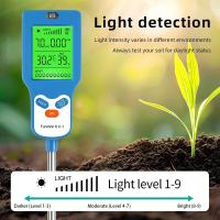 Girando 90 °   Probador 6 en 1, Fertilidad, pH, Temperatura, Humedad, Luz, Medidor de Humedad, LCD, Detector de pH, Planta, Jardín, Suelo - details 2