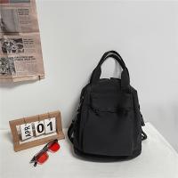 2024 Nueva mochila vintage informal para mujer: mochila plegable de viaje universitaria con cierre de cremallera, correas de hombro fijas y forro de poliéster, mochila negra lavable a máquina para el trabajo, desplazamientos - details 10