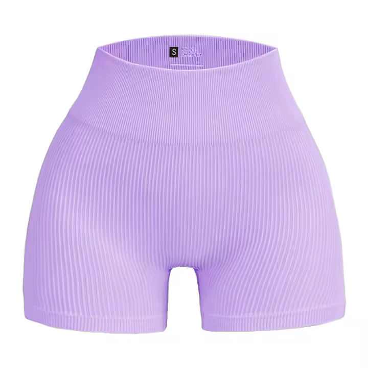 Nueva moda de verano, pantalones cortos deportivos de Yoga sin costuras de cintura alta con realce de cadera y línea incómoda para mujer - 1