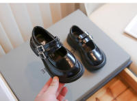 Zapatos versátiles de cuero para niñas, moda coreana para niños, uniforme negro, zapatos escolares con hebilla, otoño y primavera, 2023 - details 4