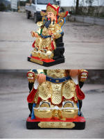 3 estatua de Buda 1 metro 6 templo de resina de fibra de vidrio vestido de rojo invita al Dios de la riqueza - details 28
