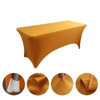 Manteles de Lycra de 6 pies, cubiertas de mesa de cumpleaños de hotel de boda de alta elasticidad para plegables de 4 pies, 5 pies, 6 pies y 8 pies - details 14