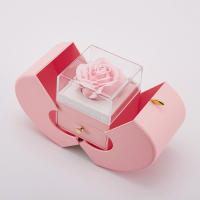 Collar Personalizado de Cobre con Colgante de Proyección 100 Lenguas Caja de Joyería en Forma de Manzana con Rosa Conservada Perfecto para el Día de la Madre - details 5