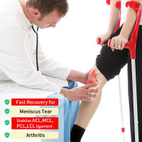 Rodillera piezas con estabilizadores laterales y almohadillas de Gel para rótula, soporte de rodilla de compresión ajustable, alivio del dolor articular, 1 unidad - details 10