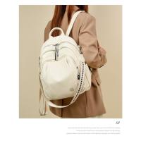 Mochila de cuero suave para mujer, bolso de un solo hombro, bolso escolar, bolso de viaje de gran capacidad, bolso de ocio versátil, moderno y nuevo. - details 4