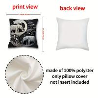 Funda De Felpa Corta Con Estilo Elefante, Decoración Temática De Cojín Cuadrado, Almohada, 1 unidad - details 1