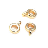 Círculo redondo de latón de Color dorado de 18K, pulseras con agujeros grandes, collares de cuentas, colgantes, conectores, suministros para fabricación de joyas - details 22