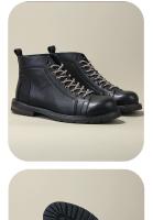 Botas de hombre de caña alta botas de hombre de cuero retro casual zapatos de cuero herramientas - details 6