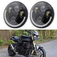 Faros LED para motocicleta y coche 5.75 pulgadas para Harley Sportster Iron 883 Dyna Triumph Street Speed Triple 5 3/4" H4 Faro Principal - details 40