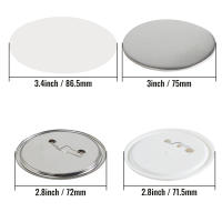Succebuy Botón de Retrocedo para Hacer Botones DIY Metal y Plástico con Película Transparente y Papel en Blanco para Insignias Personalizadas - details 1