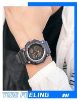 Reloj de pulsera digital LED Smael para hombres con doble tiempo 50m resistente al agua reloj de cuarzo con parada para estudiantes y jóvenes - details 22